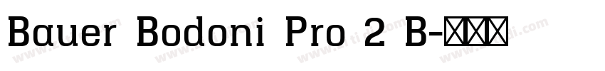 Bauer Bodoni Pro 2 B字体转换